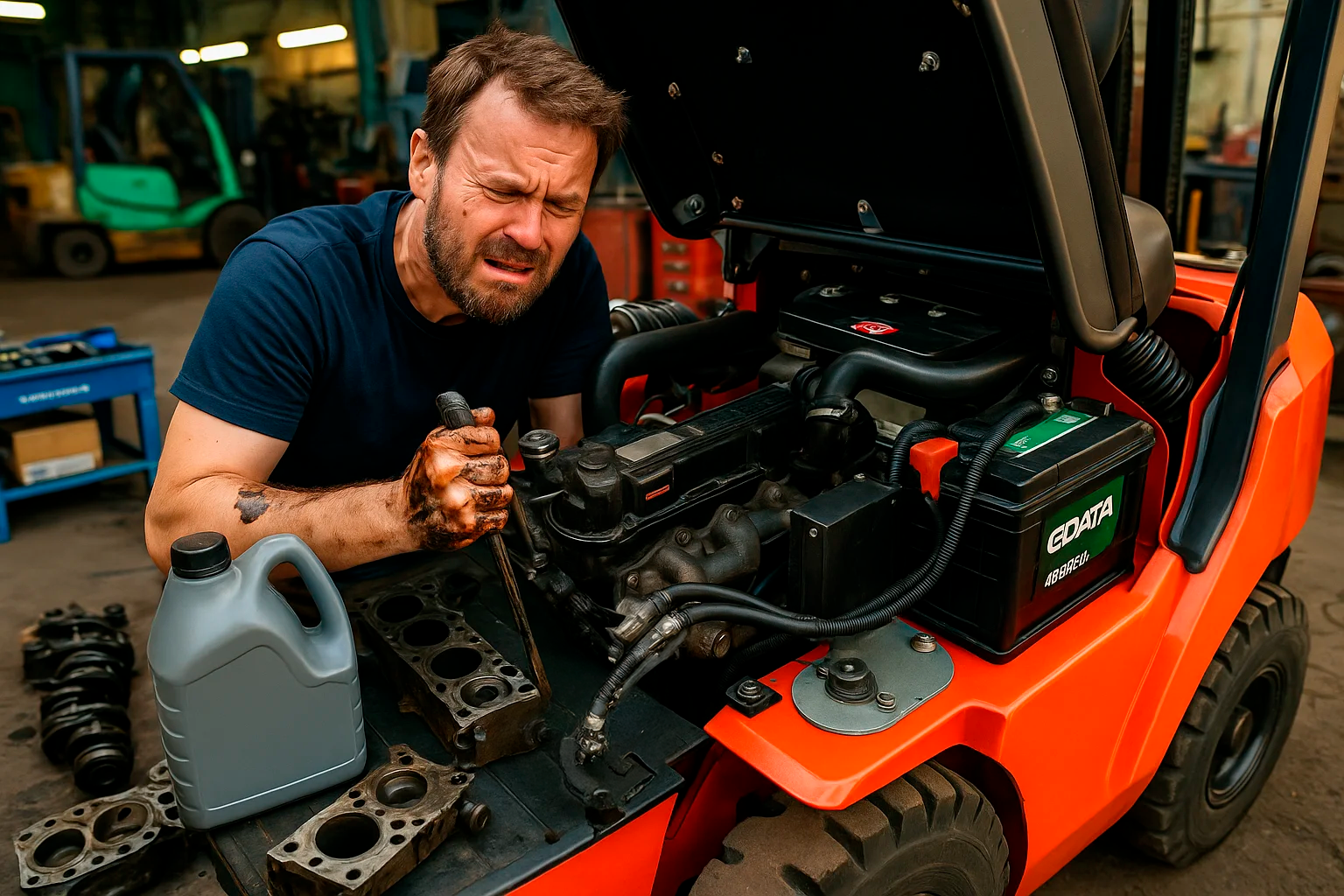 самостоятельная замена масла в погрузчике